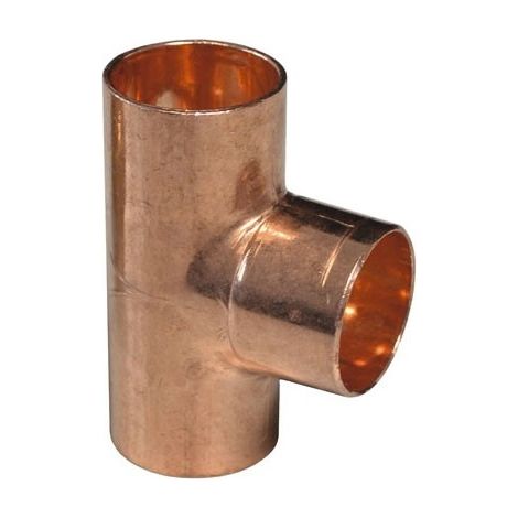 Raccordo a Tee rame FFF ø22 x 12 x 22 mm estremità a saldare femmina 104733 (1/3)