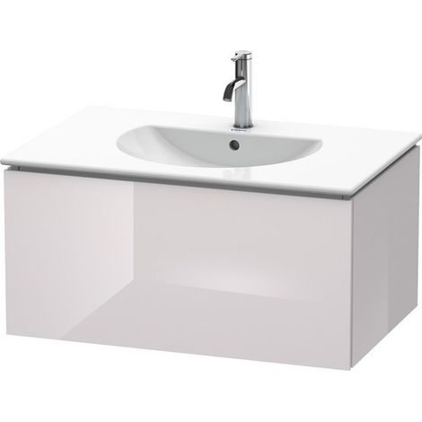 Mobile lavabo L-CUBE 534x820x400mm bianco lilla lucido