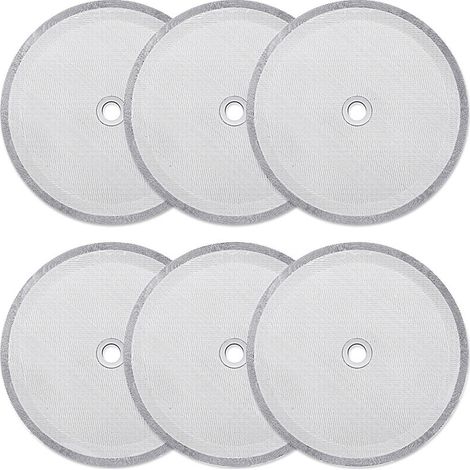 Sollbry Paquete de 6 filtros de repuesto para prensa francesa, filtros de malla reutilizables para cafeteras de prensa francesa universales de 1000 ml/34 oz/8 tazas