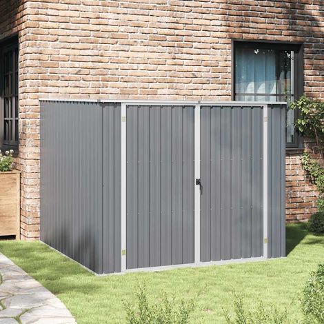 Abri de jardin-Remise Cabane pour outils Gris 195x198x159 cm Métal galvanisé (1/5)