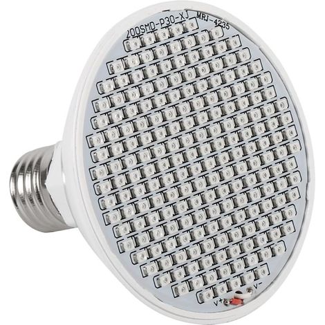 Lumière De Plantes Lampe De Croissance E27 24W 85V-265V 200LED Pour Hydroponique Aquatique Culture Avec Angle De Faisceau De 120 Degrés