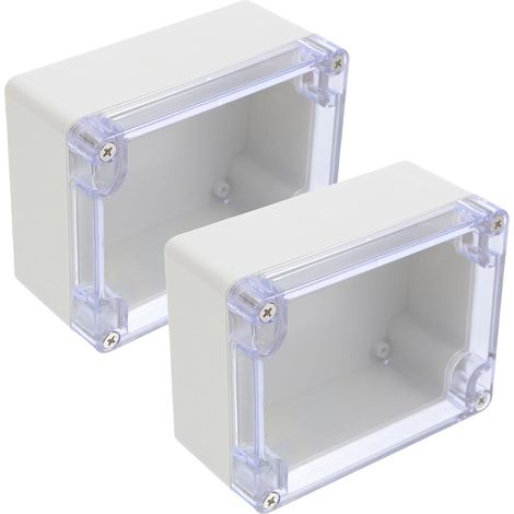 Boîtier Électrique Étanche en Plastique Transparent avec Couvercle Transparent, Résistant aux Intempéries, pour Câblage Intérieur et Éclairage Extérieur (1/5)