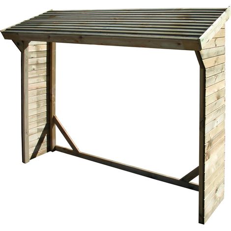Legnaia da Esterno in Legno con Tetto Porta Legna da Giardino Pircher