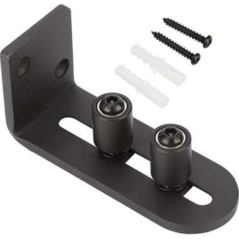Guide de plancher coulissant réglable en acier au carbone, matériel de porte de grange, reste, guides de canal de rouleau, matériel de porte coulissante, accessoire (1/5)