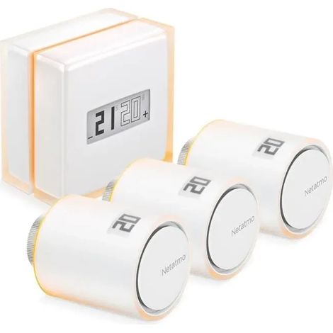 NETATMO NBUNTHNAV Termostato e 3 valvole termostatiche intelligenti per Termosifoni codice Bianco (1/5)