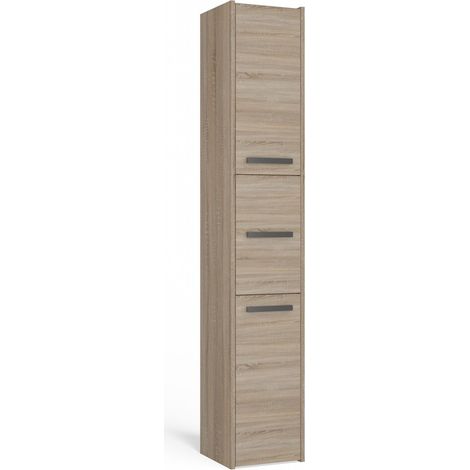 Mueble de baño moderno Sonoma Oak - 3 puertas, universal, funcional, fabricación polaca