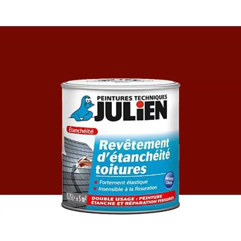 Revêtement d'étanchéité toitures JULIEN Rouge Brique 2,5 L (1/3)