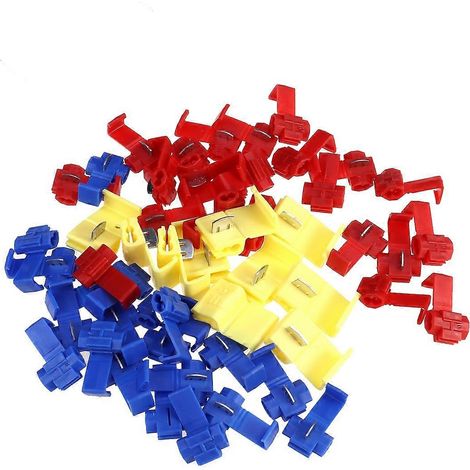 Kit de 100 cosses de dérivation et connecteurs de fils sans soudure, serre-câbles et clips de fixation (1/5)