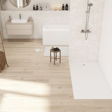 Receveur extra-plat 180X100 Kinesurf Nova Blanc anti dérapant - KINEDO RD1254AD (1/2)