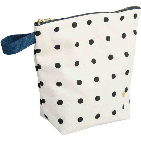 Trousse de toilette écru pour voyage et salle de bain 23 x 28 x 10 cm - PANGIVO (1/3)