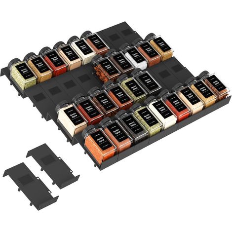 Gewürz Organizer Schubladen-Set 36-teilig Patchworkable Küchen Aufbewahrung (1/5)
