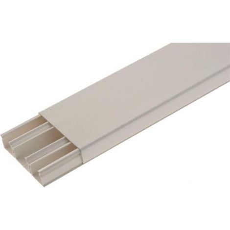 Legrand – Moulure DLPlus 75x20 – 3 compartiments – Longueur 2,10 mètres – Blanc – Pour dissimulation câbles électriques