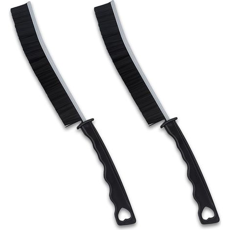 Lot de 2 brosses de nettoyage pour fissures, poils durs, multifonctionnel, pour cuisine, salle de bain, rebord de fenêtre, voiture (1/5)