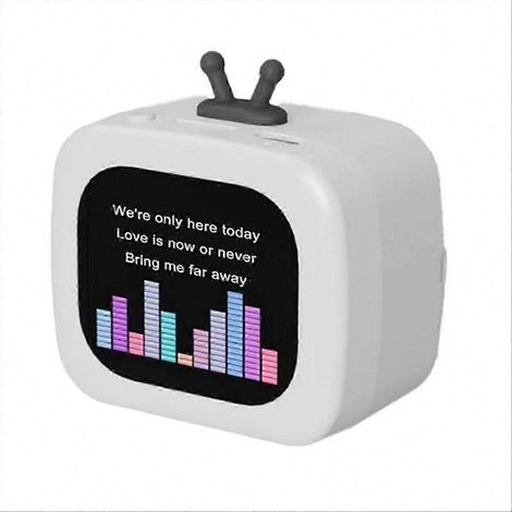 Enceinte sans fil compacte, un appareil portable multifonctionnel pouvant servir à la lecture de musique, au réveil, à la gestion des appels, au calendrier et à l'affichage de la météo. (1/5)