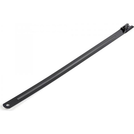 StarTech.com Fascette metalliche per cavi da 22cm - 7mm di larghezza, 55mm di diametro del fascio, resistenza alla trazione 45Kg, acciaio inossidabile 316 rivestito in nylon, fascette autobloccanti,