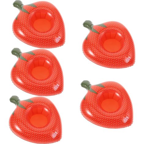 5 Pièces Nager Tapis de bière flotteurs Faveur du Parti Tasses Plage Boire Pool Float Decoration Piscine accesoires Piscine Porte-bière Simple Porte-bière à Eau Rouge Réutilisable (1/5)