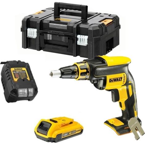 Dewalt – Visseuse placo 18V avec 1 batterie 2.0Ah et chargeur – DCF620D1T – Moteur Brushless 4400 rpm – Coffret TSTAK