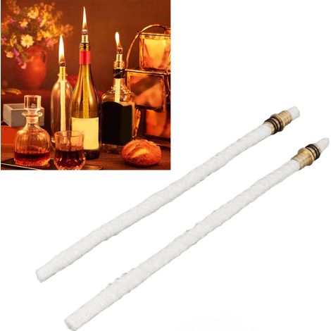 Mèche de lampe torche en forme de bouteille pour la décoration de torches DIY, support de mèche en laiton avec rondelle