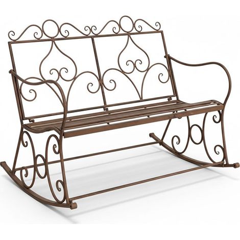 Banc à bascule fer cœur 95x87x116cm (1/3)