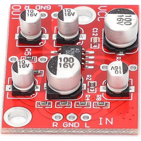 Module Amplificateur Audio AD828 Préamplificateur Op-Amp Plastique Composants Électroniques Alimentation DC5-15V (1/5)