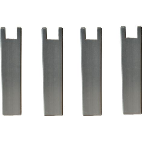 4 pieds carrés pour cadre à lattes bois anthracite 25 cm