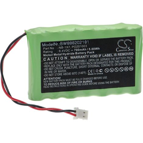 vhbw batteria compatibile con Acutrac 22 Pro, 22 Pro MKII, Digiair, MKII Satellite signal meter dispositivo di misurazione (700mAh, 8,4V, NiMH)