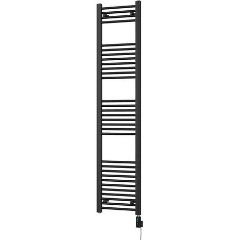 Zennor - Black Electric Towel Rail H1800mm x W400mm Straight 600w Thermostatic WIFI (1/3)