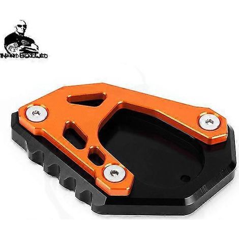 Seitenständer-Verlängerungsplatte für KTM 1050/1090/1190/1290 Super Adventure S/T/R – ohne Logo, orange, 2 Stück