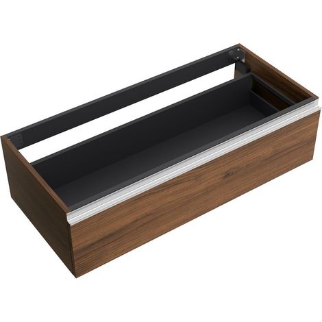 Schrankelement wandhängend SPIRIT 1000 1 Metallschublade mit Softeinzug NUSSBAUM MAYA 997 x 270 x 450 mm (1/2)