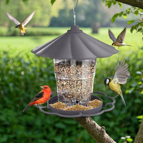 Hanging Bird Feeder Retractable Food Dispenser Weatherproof for Tit Sparrows (1/5)