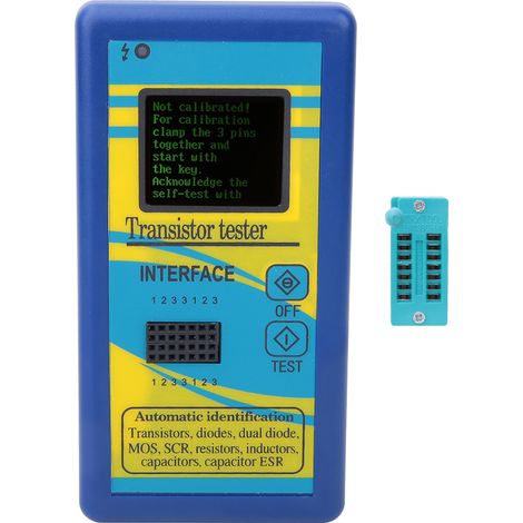 Testeur De Transistor Et De Composants Électroniques - Mesure Capacité Résistance ESR Diode Triode - Alimentation Pile - 1 Pièce (1/5)