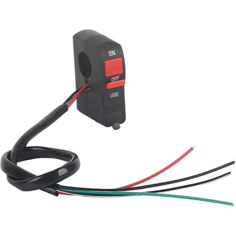 Chargeur étanche avec interrupteur d'alimentation USB pour voiture, moto et phare de voiture 12V (1/4)