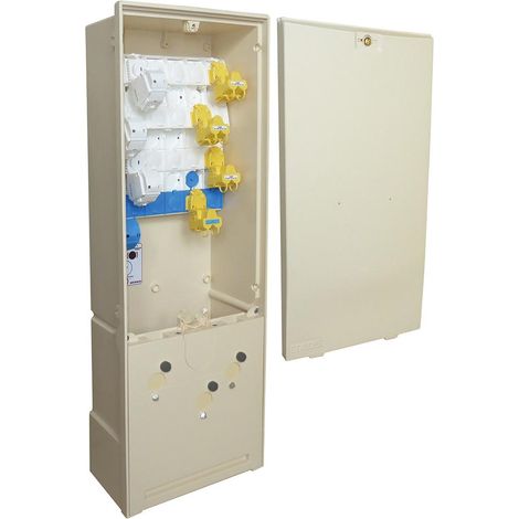 Michaud – Borne REMBT 300 – Coffret provisoire pour raccordement électrique temporaire – 3 départs – Technologie REMBT pour événements extérieurs