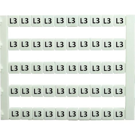 Lot de 50 étiquettes de marquage blanche 5x5mm, impression "L3" - IMO (1/2)