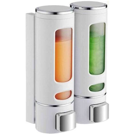 Distributeur de savon mural, distributeur de savon pour baignoire double, manuel mural