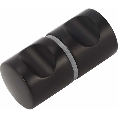 Schwarzer Schrankknopf, Einloch-Glastürgriff aus Aluminiumlegierung, Hardware-Ersatz für Kommode, Badezimmer, Vitrine, Duschraum