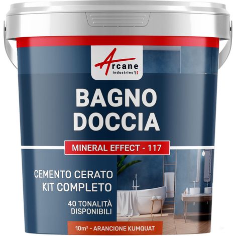 Microcemento bagno e doccia: microcemento impermeabile - 10 m² (in 2 strati) Arancione Kumquat - ARCANE INDUSTRIES