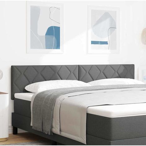 Tête de lit LED Gris 180 cm tissu vidaXL (1/5)