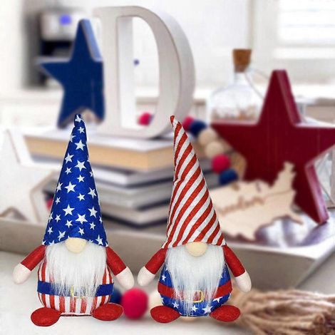 Gnome patriotique, décoration électorale américaine, étoiles et rayures, Tomte Gift-A- (1/4)