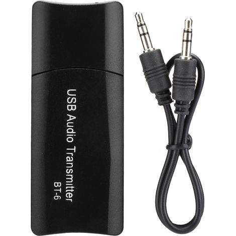 Émetteur Récepteur Bluetooth 5.0 Usb 2 En 1 Avec Voyant Led Rouge Pour Audio Sans Fil Véhicule Maison (1/5)
