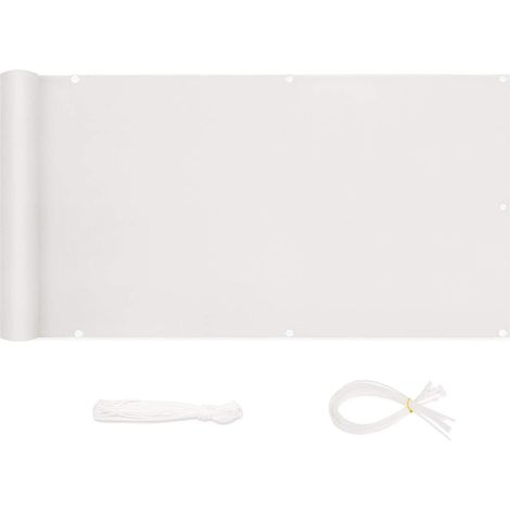 Sekey Brise-Vue pour balcon PES 120 x 600cm, Blanc (1/5)