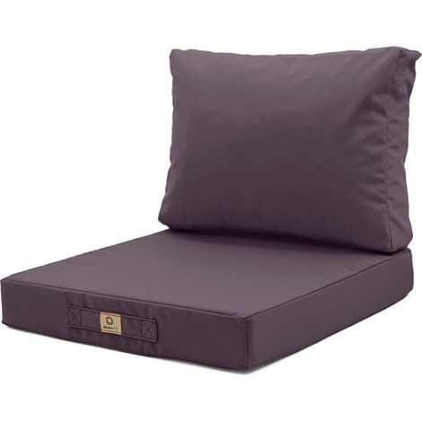 Coussins pour salon de jardin déhoussable 60x70cmGris carbone