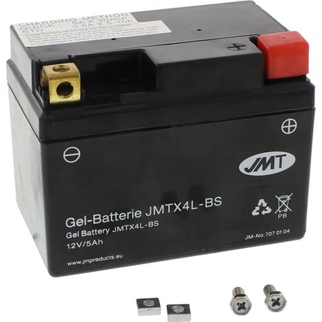 Batterie gel JMT YTX4L-BS 12V 5Ah (équivalent Yuasa YTX4L-BS)