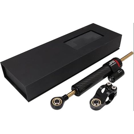 Motorcycle Steering Damper CNC Aluminium Stabilizer for Most Sports Road Racing Street Scooter Carbon Fibre (1/5)