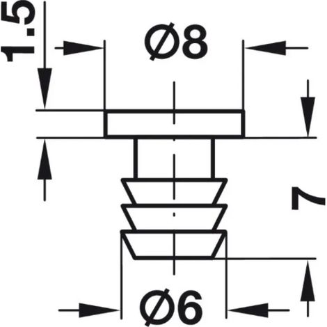 PARACOLPO TRASPARENTE PER FORO D.6 mm 356.20.421 (1/2)