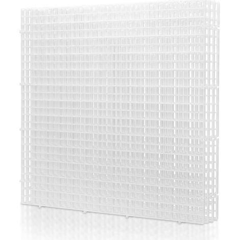 4 pièces grilles en Plastique pour Aquarium - 30 x 30 cm - Séparateurs pour Aquarium - pour Filtration et Protection du Fond - Blanc - sans Accessoires (1/3)