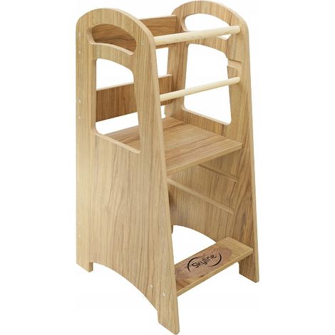 Ayudante de cocina Montessori para niños, de madera maciza (1/5)
