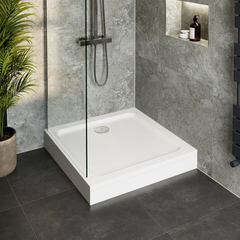 Easy Plumb Square Shower Tray With Chrome Waste 900 x 900mm