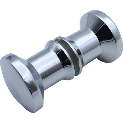 2 Poignée de porte, Chromé, Alliage de zinc, 60x30mm, Pour cabine de douche (1/5)