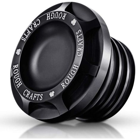 Moto Black CNC Essence Gas Oil Cap Artisanat Rugueux Flush Mount Billet En Aluminium Bouchon De Réservoir De Carburant pour Sportster XL 1200 883 1996-2014 (1/5)